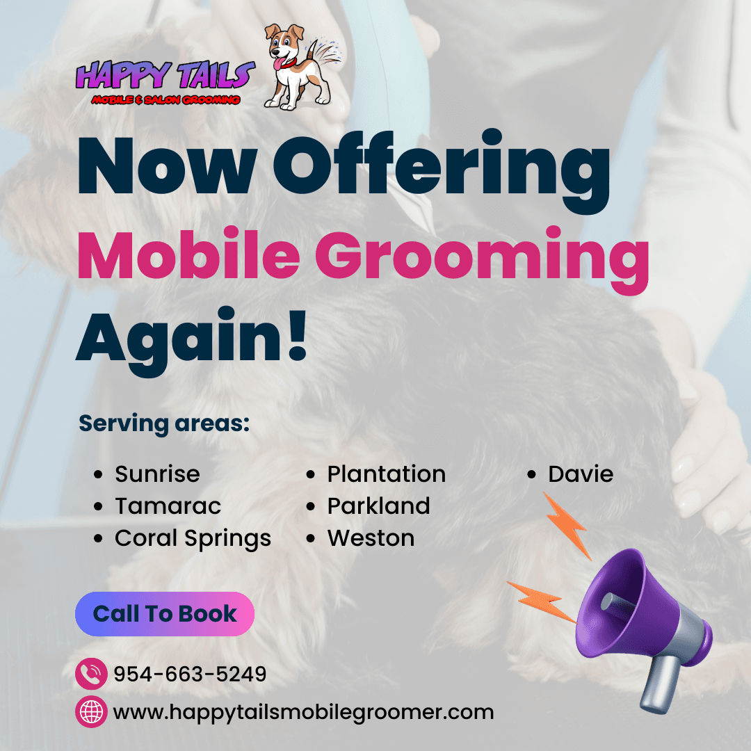 Happy Tails Mobile & Salon Grooming - Mobile dog grooming in Coral Springs, FLORIDA