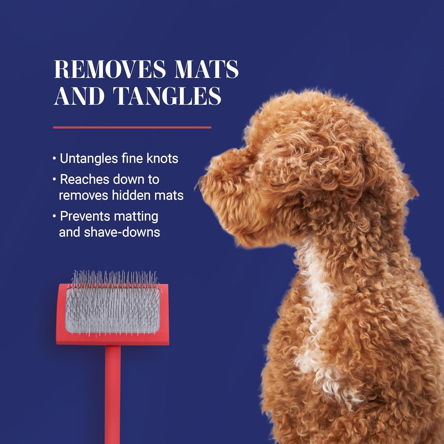 Chris Christensen Big G Dog Slicker Brush for Dogs (Goldendoodles, Labradoodles, Poodles) - Image 2